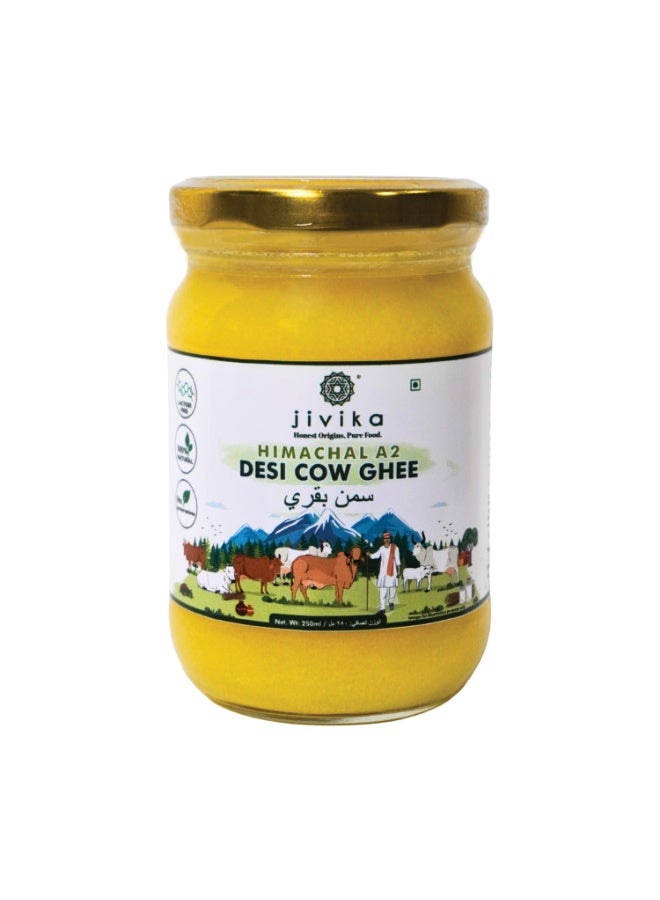 Jivika Himachal A2 Desi Cow Ghee - 250ML - Image 1